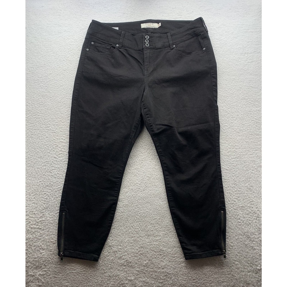 Torrid‎ Jeggings Womens 20R 38x25.5 Skinny Jeans Tapered Stretch Black Denim